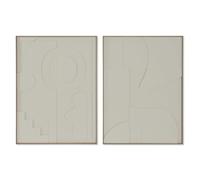 Home ESPRIT Tableau Abstrait scandinave 75 x 4 x 100 cm (2 unités) S3054787 - EAN : 8424002117726