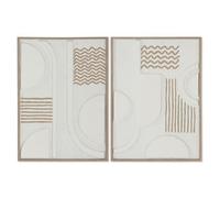 Home ESPRIT Tableau Abstrait Urbain 50 x 4 x 70 cm (2 unités)