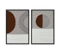 Home ESPRIT Tableau Beige Terre Cuite Moderne Urbain 40 x 3 x 60 cm (2 unités)