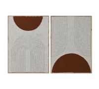 Home ESPRIT Tableau Beige Terre Cuite Moderne Urbain 50 x 3 x 70 cm (2 unités)