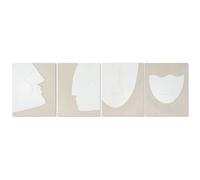 Home ESPRIT Tableau Blanc Beige Abstrait scandinave 40 x 3 x 50 cm (4 unités)
