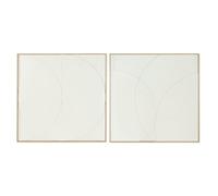 Home ESPRIT Tableau Blanc Moderne scandinave 100 x 4 x 100 cm (2 unités)