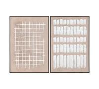 Home ESPRIT Tableau Blanc Naturel Moderne Urbain (2 unités)