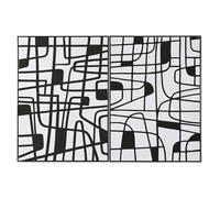 Home ESPRIT Tableau Blanc Noir Moderne 103 x 4,5 x 143 cm (2 unités)