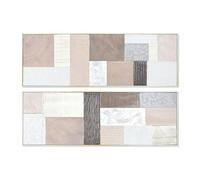 Home ESPRIT Tableau Marron Beige polystyrène Toile Moderne Urbain 152 x 5 x 52 cm (2 unités)