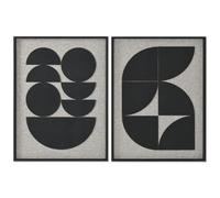 Home ESPRIT Tableau Noir Beige Moderne 60 x 3 x 80 cm (2 unités)