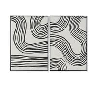 Home ESPRIT Tableau Noir Beige Moderne 83 x 4,5 x 123 cm (2 unités)