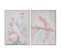 Home ESPRIT Tableau Perroquet Tropical 100 x 4 x 140 cm (2 unités)