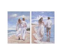 Home ESPRIT Tableau plage méditerranéenne 70 x 3 x 100 cm (2 unités)
