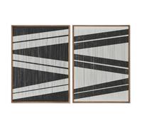 Home ESPRIT Tableau rayé Urbain 60 x 3 x 60 cm (2 unités)