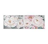 Home ESPRIT Tableau Roses Romantique 120 x 3,7 x 80 cm (2 unités)