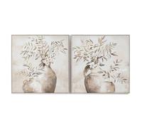 Home ESPRIT Tableau Vase Traditionnel 82 x 4,5 x 82 cm (2 unités)