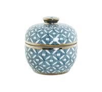 Home ESPRIT Tibor Bleu Doré Aluminium Porcelaine 15 x 15 x 15 cm