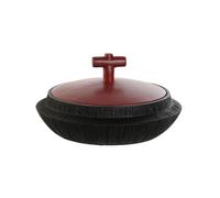 Home ESPRIT Tibor noir rouge résine orientale 28 x 28 x 15 cm