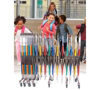 Home Essentials,Portable Expandable Safety Barrier on Wheels - Metal Barrier for Childcare Outdoor Events and Industrial Areas - Versatile and Security Solution