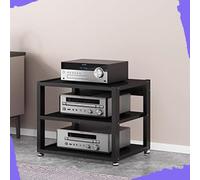 Home Essentials Support de composants audio à 5 niveaux 90 cm HiFi AV pour récepteur stéréo et platine, écran multimédia durable avec finition en bois de teck - Parfait pour home cinéma et audiophiles