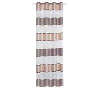 Home Fashion 051777-0512 Rideau à œillets, Plastique, Cappuccino, 245 x 140 cm