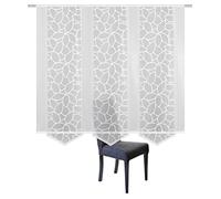Home Fashion 088632-0101 160 x 57 cm Panneau Coulissant Jacquard de, Plastique Blanc, 145 X 57 cm