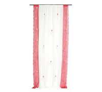 Home fashion 47903-156 Rideau à Pattes en Voile brodé Bordeaux 245 x 140 cm