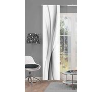 Home Fashion 86095-703gris H: Panneau Coulissant Impression Numérique Rochelle, Tissu Décoratif Aspect Soie 245x B: 60cm