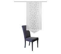 Home Fashion 86629-101 Panneau Rideau, Polyester, Blanc, H145 x B57 cm (1er Pack)