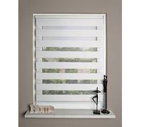 Home Fashion Chaîne Store Enrouleur Zèbre, Tissu, Blanc cassé, 150 x 90 cm