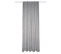 Home Fashion Foglio 085331-0305 Rideau en Lin avec Broderie, Finition ourlée Gris 245 x 140 cm, Rideaux Chambre, Porte Rideau, Panneaux Rideaux Intérieurs