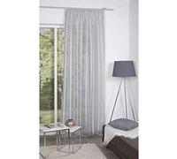 Home Fashion Kombi Bande écharpe Rayures Verticales, Polyester, Gris, 245 x 140 cm