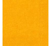 Home Fashion Lot de 20 serviettes en papier unies moutarde - Idéales comme décoration de table - Conviennent également pour le découpage et la technique des serviettes - 33 x 33 cm