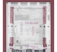 Home Fashion Schlaufenrollo, Tissu, Rouge, HxB 140x80 cm