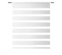 Home Fashion Zebra Store à chaînette en Tissu Blanc 150 x 90 cm