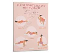 Home Fitness Poster Ten Minute No Equipment HIIT Workout