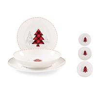 Home Forest Service de table Coupe 18 pièces, porcelaine
