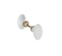 Home Friendly 211612 Double Porcelaine Poignée de porte Blanc