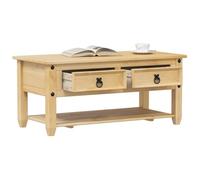 Home & Garden Corona Table basse avec tiroirs en pin massif 100 x 48 x 45 cm