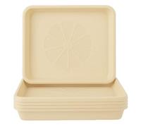Home Garden Ornaments Soucoupe Pot Fleur 29x29cm Diamètre Beige Lot de 5 - Durable Soucoupe Carrée - Soucoupes pour Pots de Fleurs - Soucoupe Pot de Fleur Interieur (Beige)