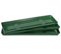 Home Garden Ornaments Soucoupe Pot Fleur 36cm Longueur Vert Lot de 5 - Durable Soucoupe Rectangulaire - Soucoupes pour Pots de Fleurs - Soucoupe Pot de Fleur Interieur (Vert)