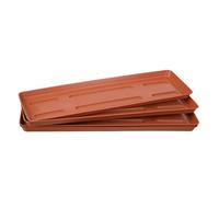 Home Garden Ornaments Soucoupe Pot Fleur 46cm Longueur Terre Cuite Lot de 5 - Durable Soucoupe Rectangulaire - Soucoupes pour Pots de Fleurs - Soucoupe Pot de Fleur Interieur (Terre Cuite)