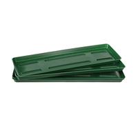 Home Garden Ornaments Soucoupe Pot Fleur 46cm Longueur Vert Lot de 5 - Durable Soucoupe Rectangulaire - Soucoupes pour Pots de Fleurs - Soucoupe Pot de Fleur Interieur (Vert)