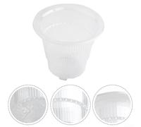 Home Gardening Pot de fleurs en résine pour orchidée avec ventilation double face, trou de drainage inférieur et guide des racines pour une meilleure expansion des racines (S)