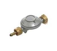 Home Gaz Détendeur butane NF tétine | Sécurité renforcée, Débit limité intégré, Pression 28 mbar, Format compact 14 x 5 x 12 cm, Acier robuste