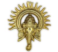 HOME GENIE â€žGoldener Ganesha-Wandbehang | Handgefertigte Lord Ganesha-Wanddekoration für Zuhause, Büro und Pooja-Raum | Segen von Vastu und Feng Shui