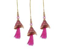 HOME GENIE Design du Seigneur Krishna Rakhi | Rakhi traditionnel et authentique pour Bhai | Perles dorées Rakhi avec figurine du Seigneur Krishna, One Size, Pierre, pierre rakhi