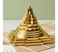 HOME GENIE Göttin Laxmi Maha Meru Shree Yantra für Zuhause, Pooja, Gesundheit, Reichtum und Wohlstand, 3 Zentimeter, 5 cm