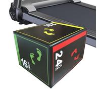 Home Gym Jump Box, Non-Slip Exercise , Balance Training Tool, 15,75 x 19,69 x 23,62 inches, Plyometric Fitness Equipment, Beginner Youth Workout, Squat Deadlift Skipping Speed