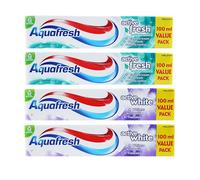 Home & Hatch Lot de 2 paquets de dentifrice Aquafresh Active Fresh et 2 paquets de dentifrice Active White (100 ml chacun) - Soin buccal complet pour toute la famille