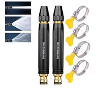 Home High-Pressure Car Wash Water Gun with Booster Nozzle and Hose, Garden Hose Nozzle High Pressure, A Must-Have for Watering Plants and Vegetables, and Car Washing (Package A*2)