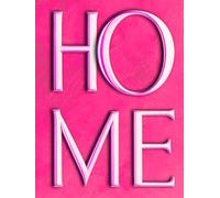 HOME: Hot Pink Aesthetic Coffee Table Styling Book for Shelf Decor & Home Sign Styling - 400 Numbered Dotted Pages - A Striking Accent for Modern Interiors