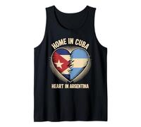 Home in Cuba Heart in Argentina Half Argentine Cuban Roots Débardeur