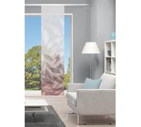 Home in Green Panneau Coulissant Semi-Transparent ABBE Aspect Bambou, Impression numérique, en Polyester recyclé, côtés découpés au Laser, Couleur : Bordeaux, Taille : 245 x 60 cm, Nombre : 1